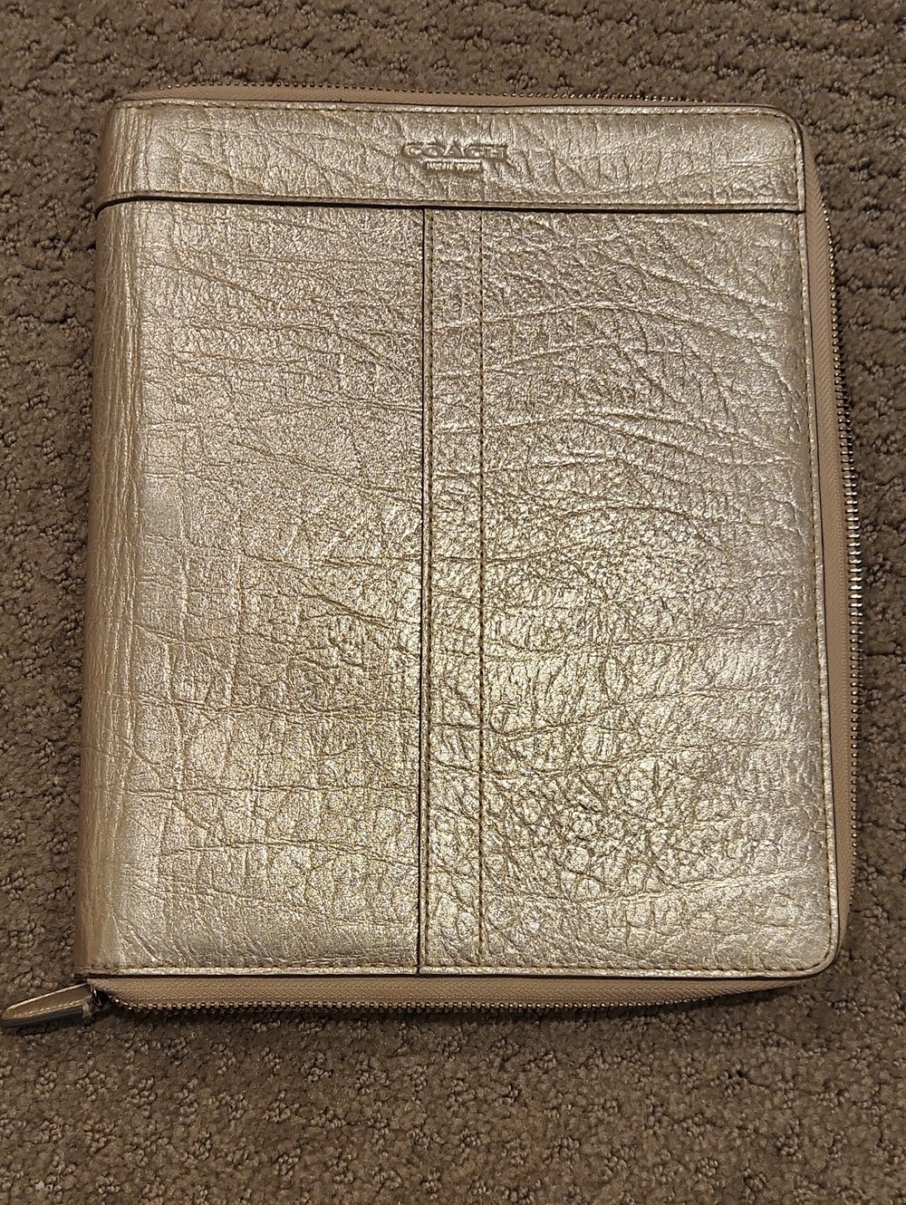 Coach Metallic Zip-Around Travel Organizer - Ipad
